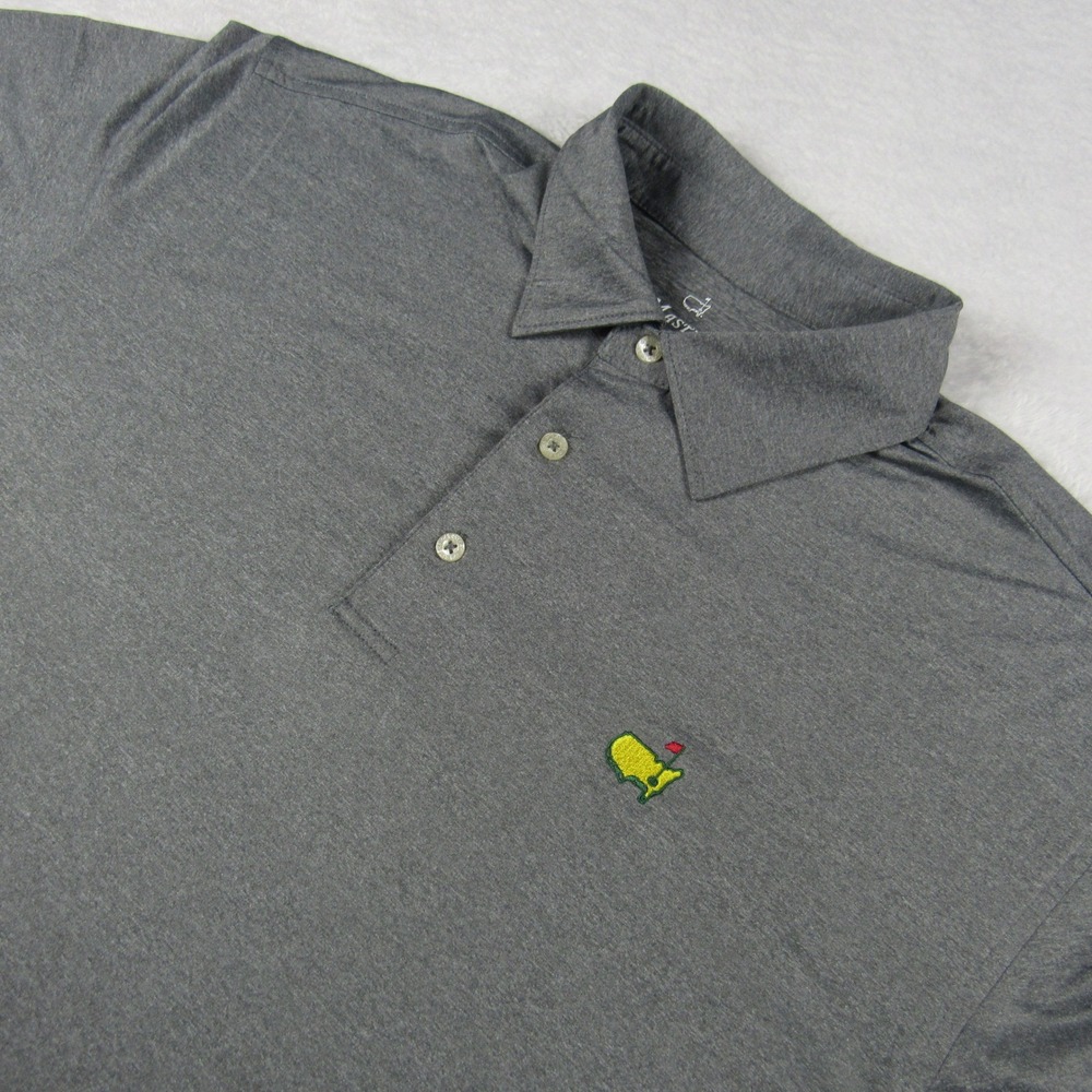 Masters Tech Golf Polo Mens Medium Gray Excellent Performance Short Sleeve Shirt